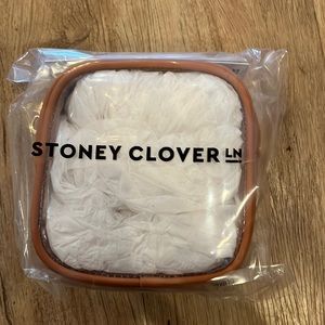 Stoney clover lane mini clear pouch in camel!